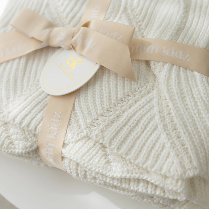 Keepsake Knit Blanket | Milk