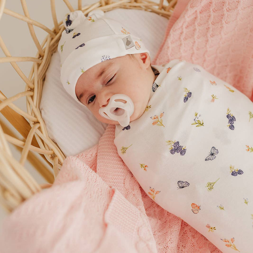 Hat | Organic Cotton - Berries & Butterfies