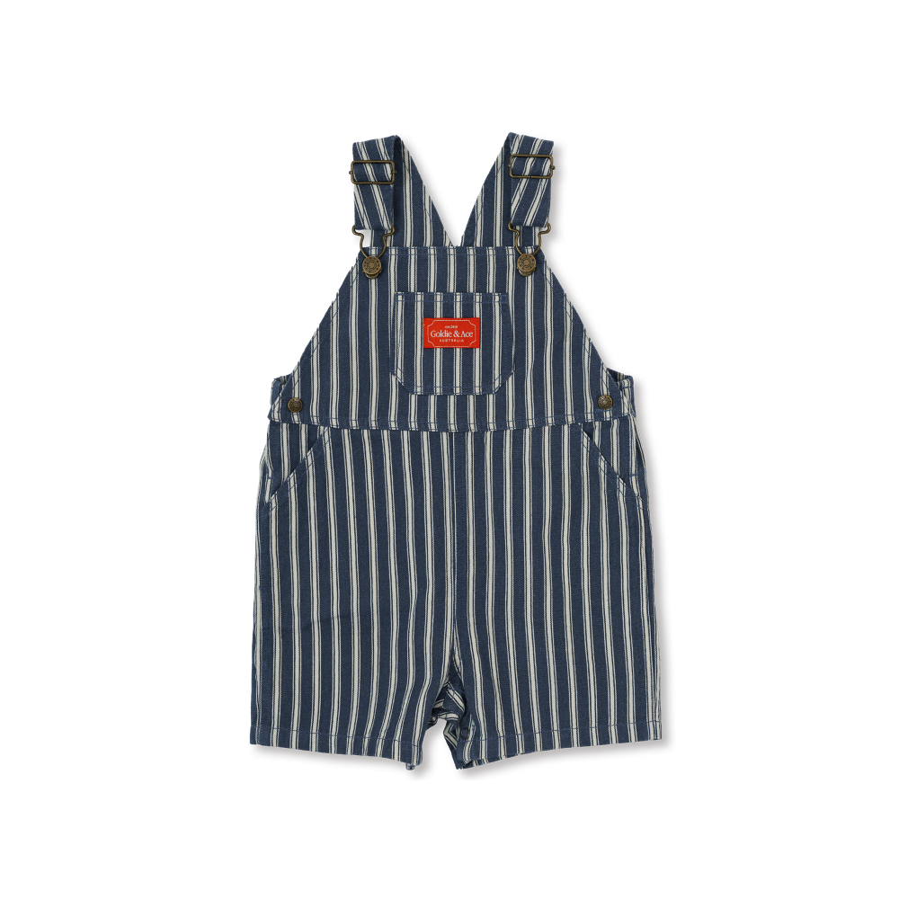 Overalls | Railroad Stripe Burton - Indigo