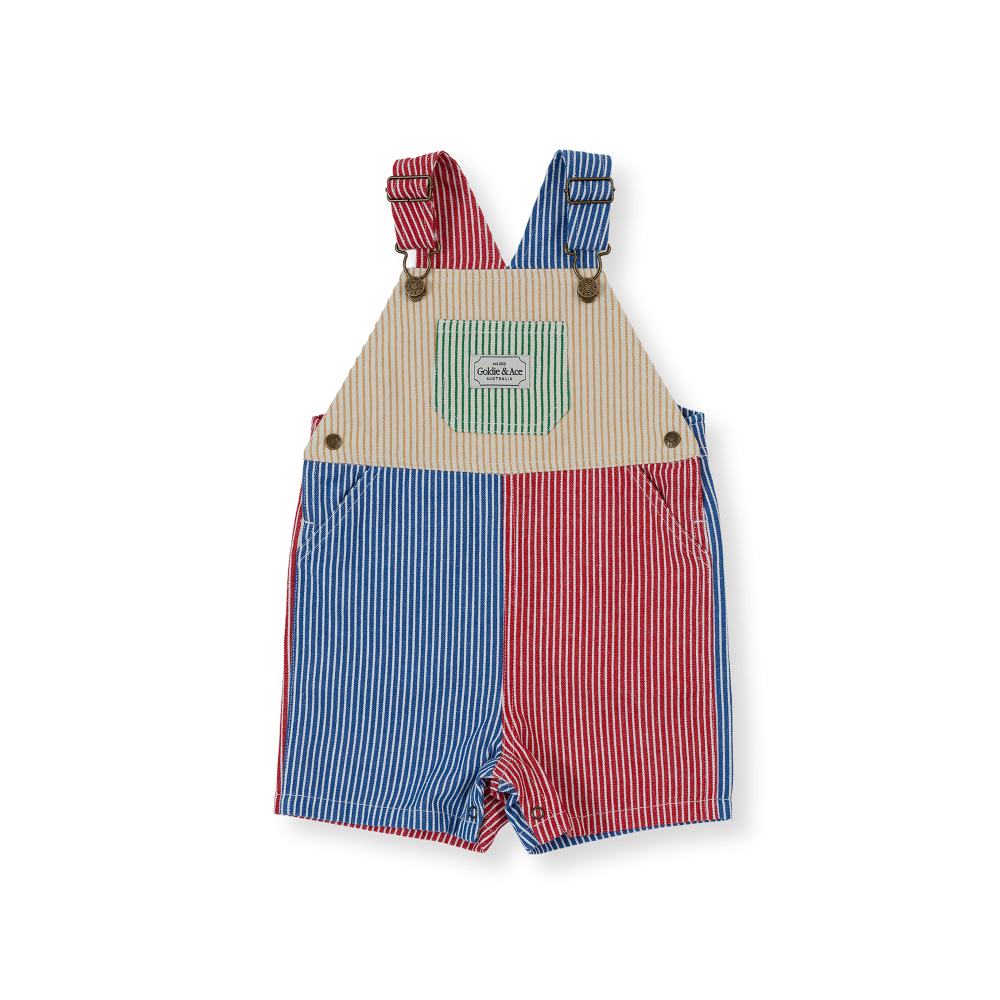 Patchwork Stripe Burton Overalls