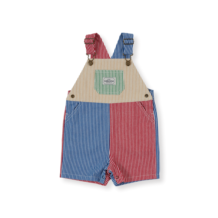 Patchwork Stripe Burton Overalls
