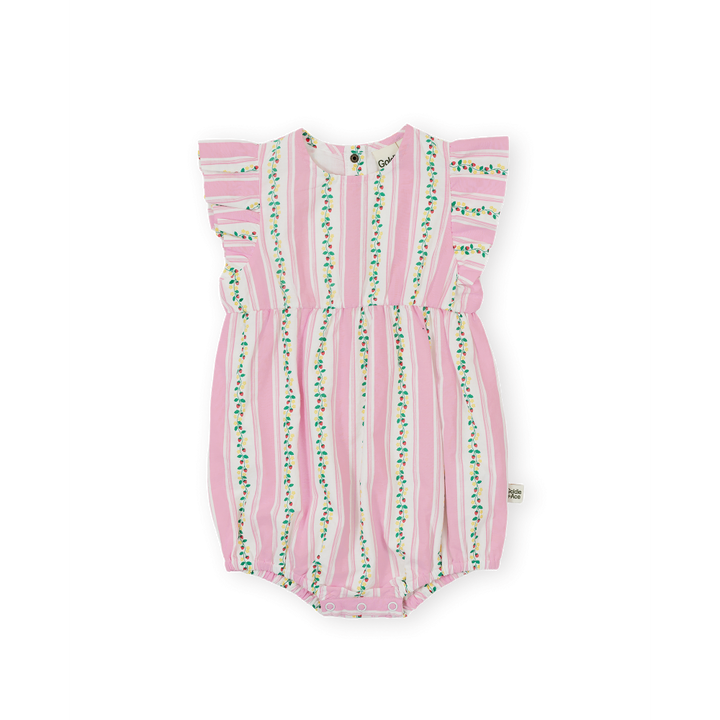 Antique Stripe Strawberry Lani Romper