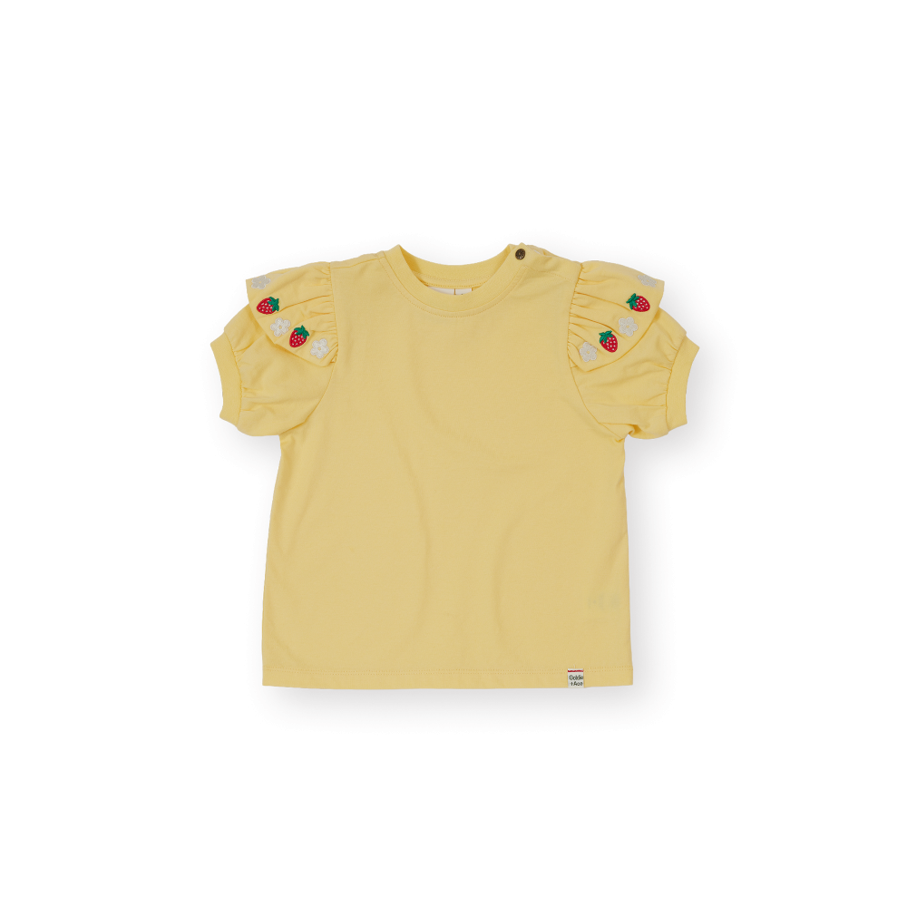 Flounce Shoulder Strawberry Top