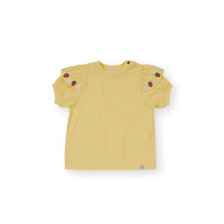 Flounce Shoulder Strawberry Top