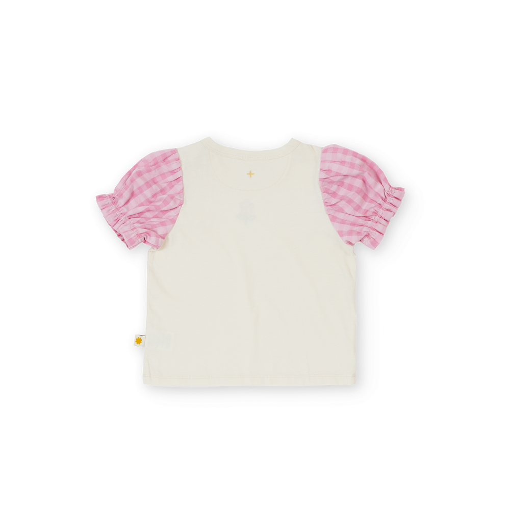 Gingham Puff Sleeve Top