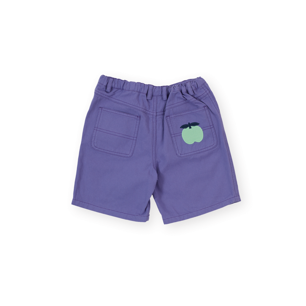 Wide Leg Apple Denim Shorts
