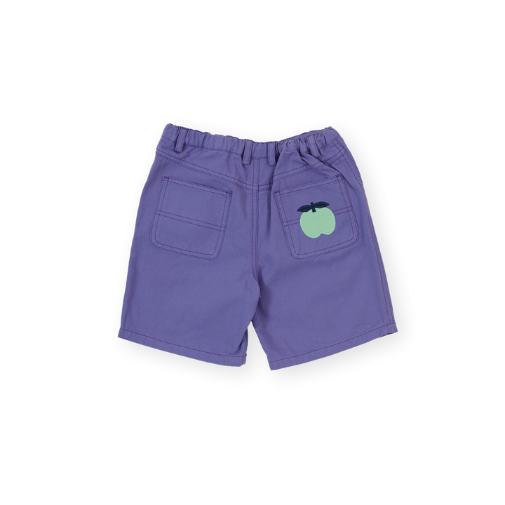 Wide Leg Apple Denim Shorts