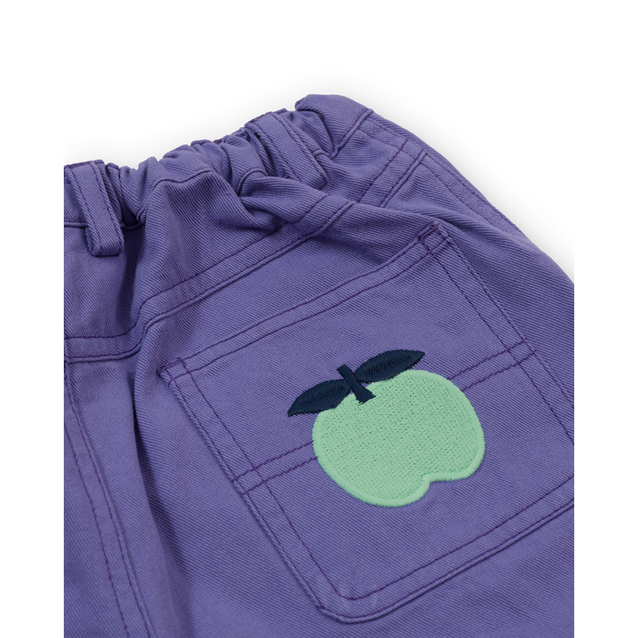 Wide Leg Apple Denim Shorts