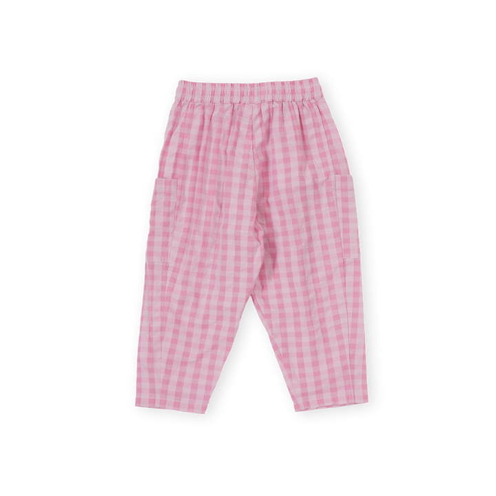 Lightweight Gingham Kit Pocket Pant - Pink
