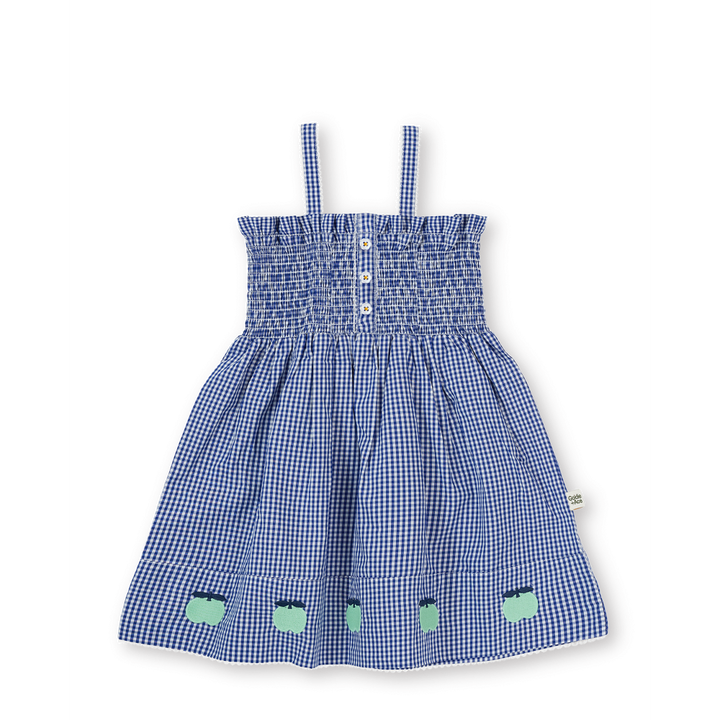 Shirred Gingham Apple Dress