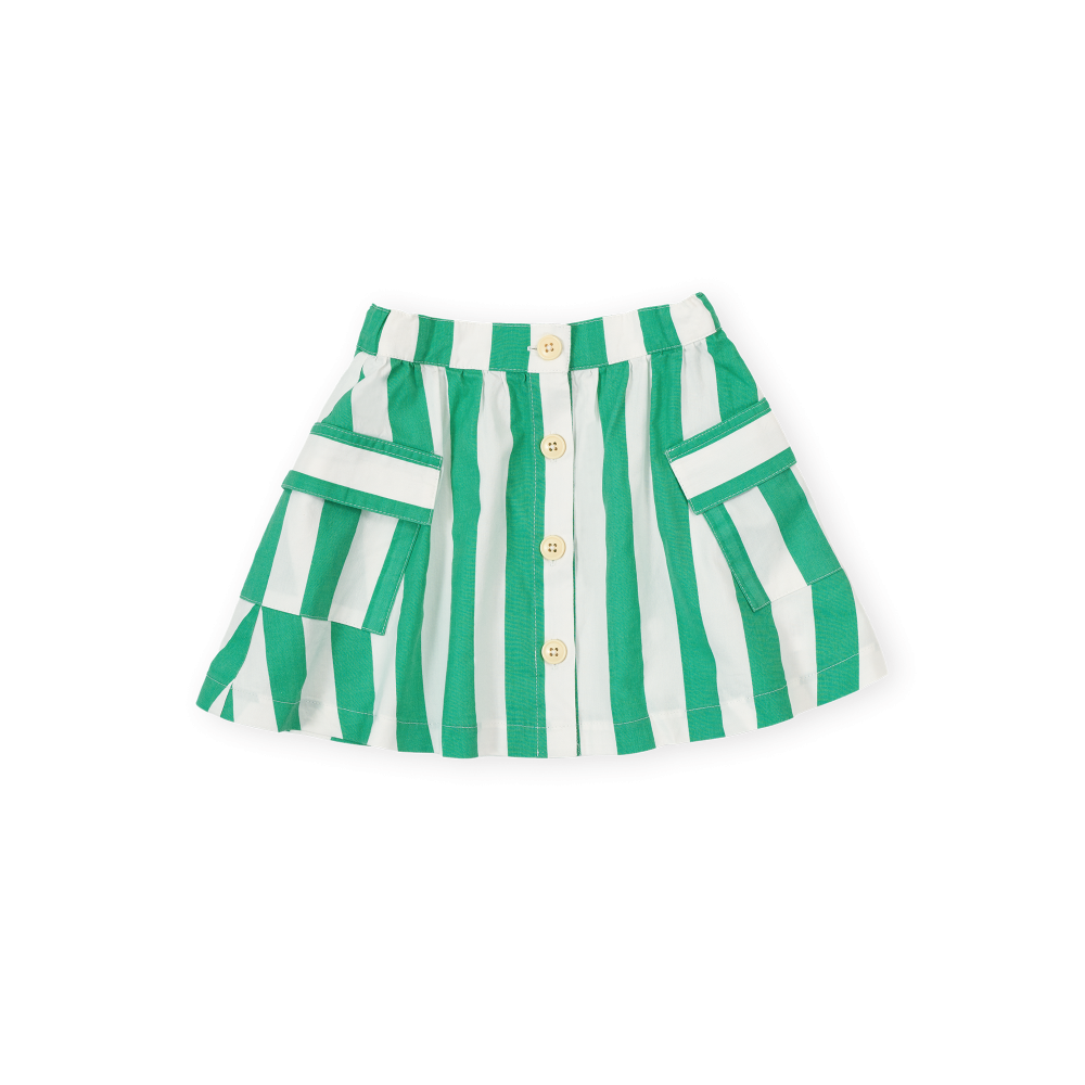 Happy Stripe Pocket Skirt