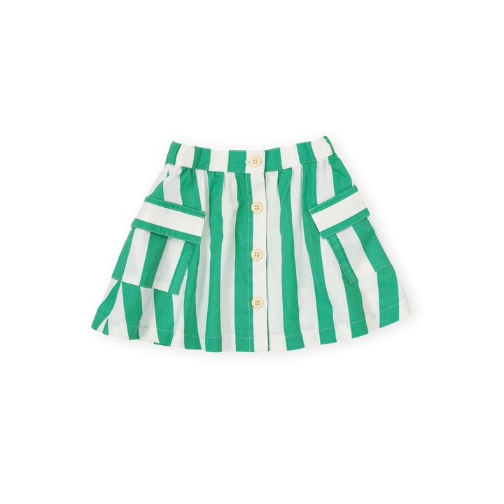 Happy Stripe Pocket Skirt