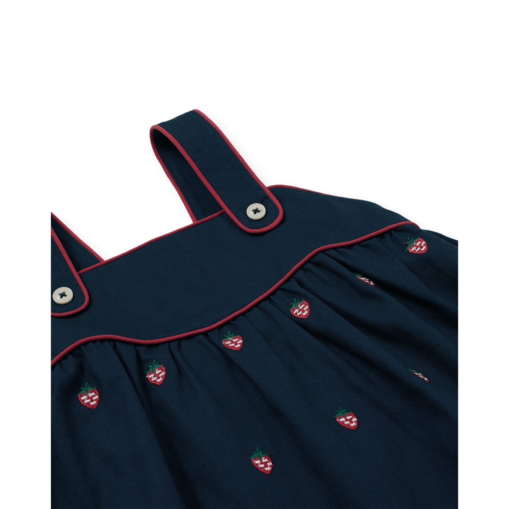 Mini Strawberry Embroidered Dress