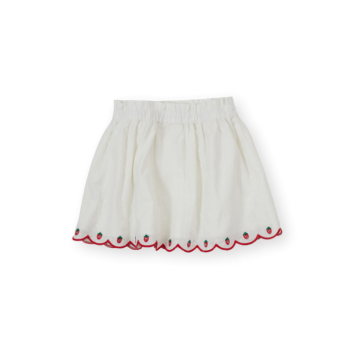 Scallop Hem Strawberry Skirt