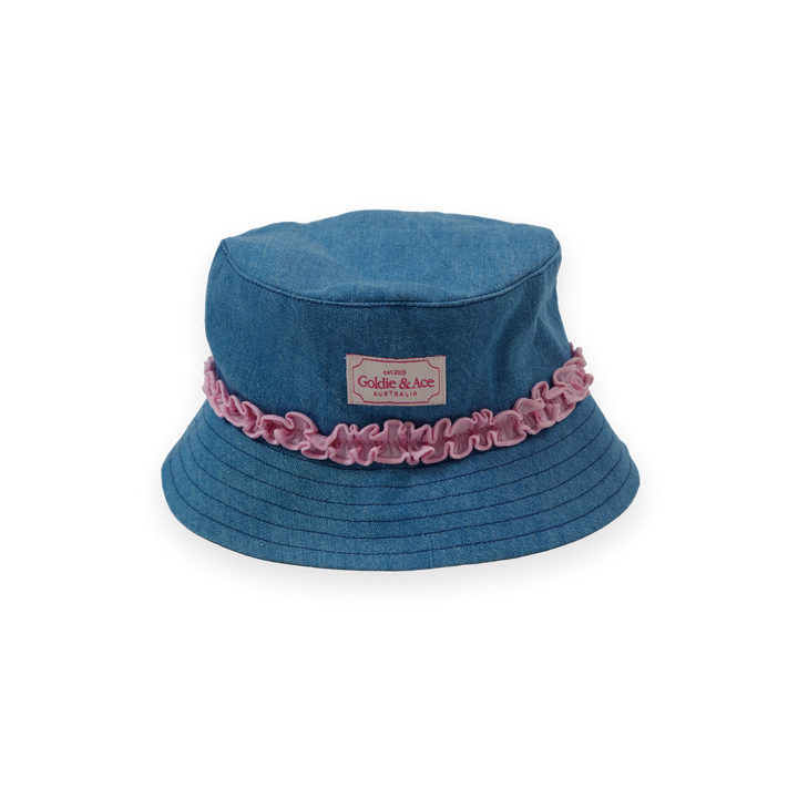 Chambray Gingham Bucket Hat