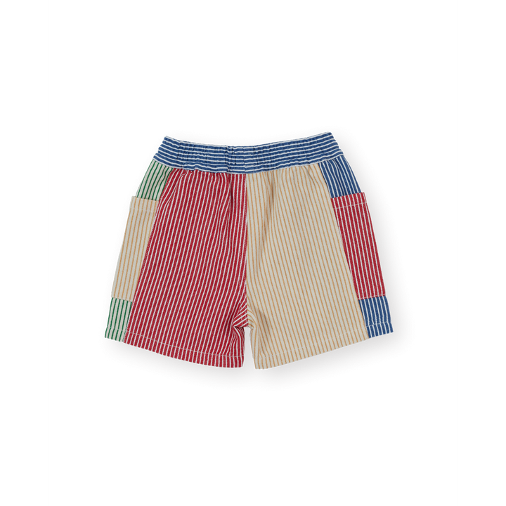 Patchwork Stripe Noah Pocket Shorts