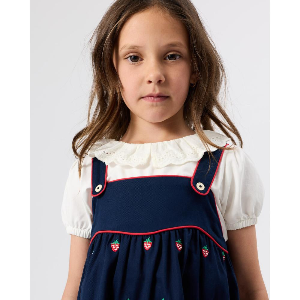 Mini Strawberry Embroidered Dress