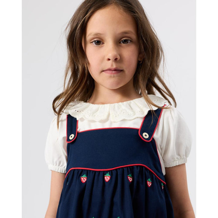Mini Strawberry Embroidered Dress