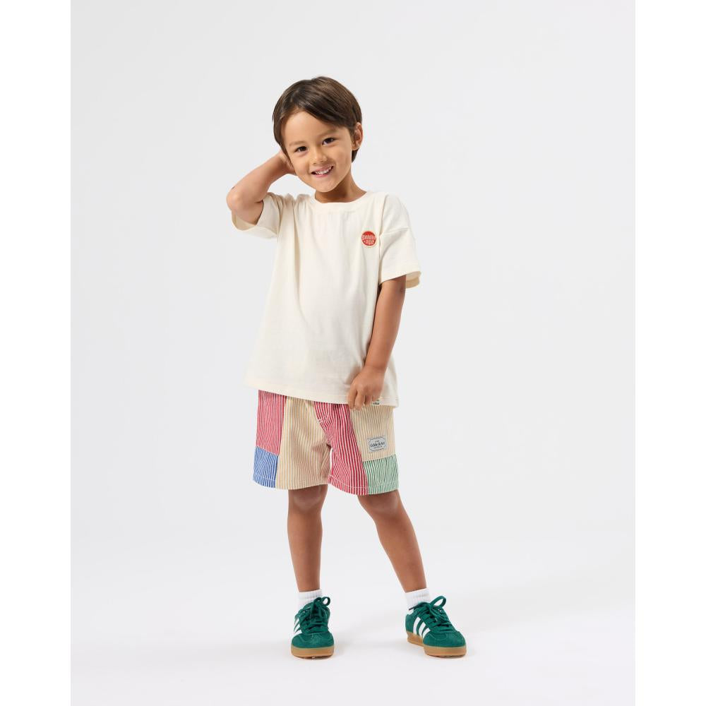 Patchwork Stripe Noah Pocket Shorts