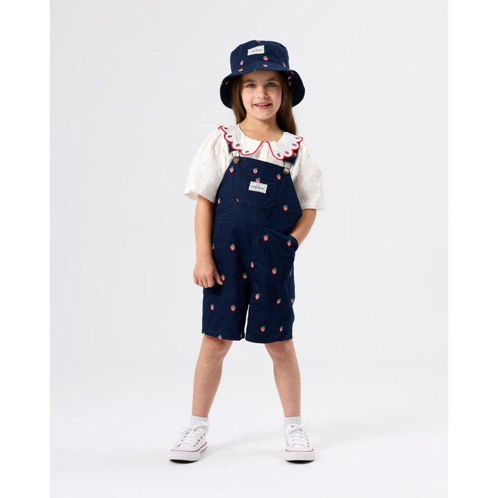 Mini Strawberry Embroidered Bucket Hat