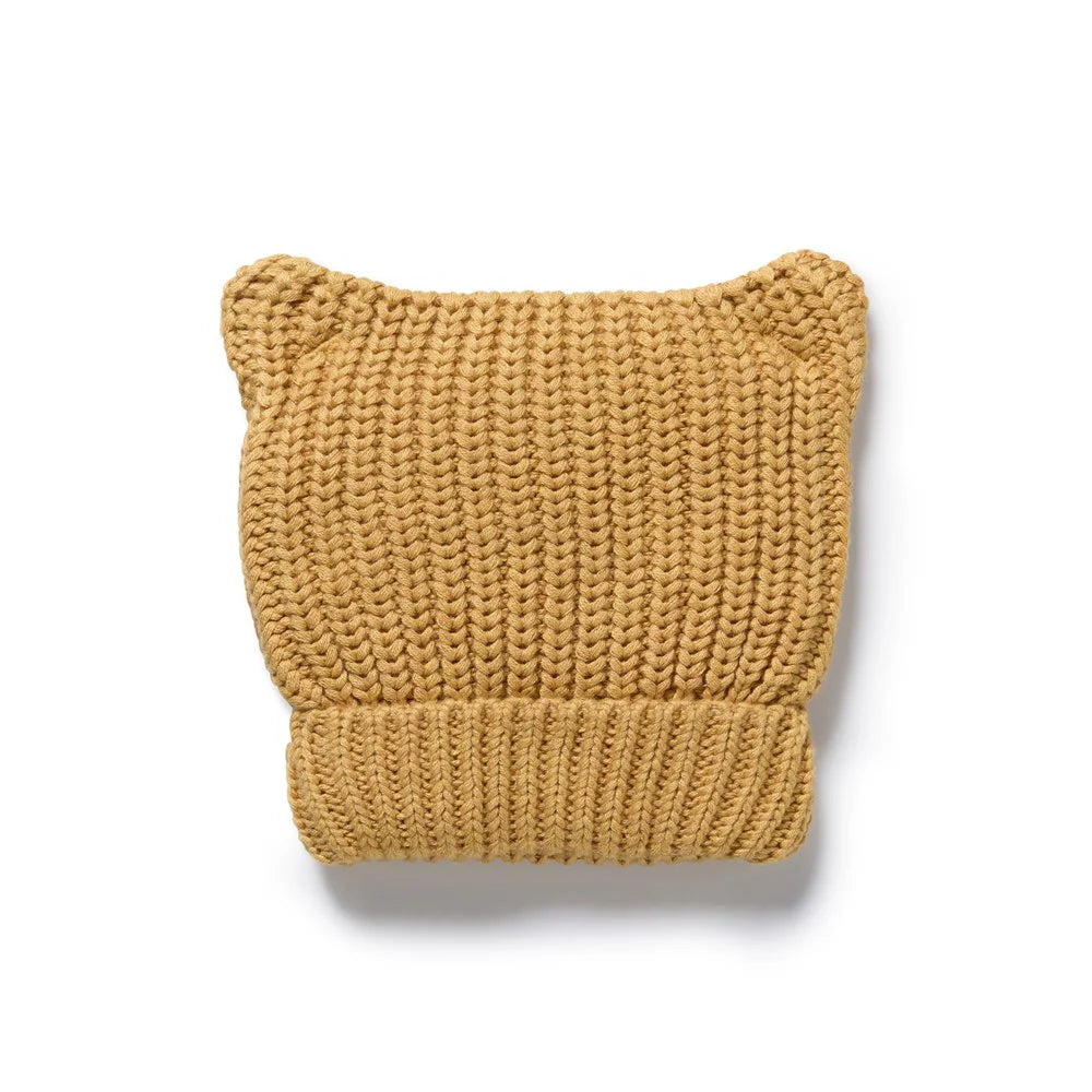 Beanie | Knitted Bear - Honey Drop