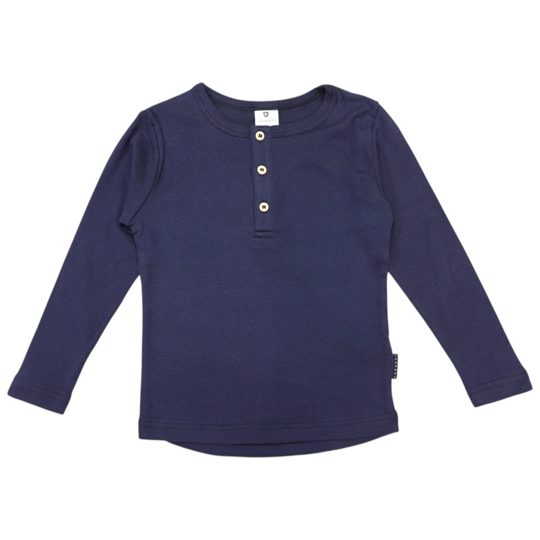Top | Henley Long Sleeve - Navy