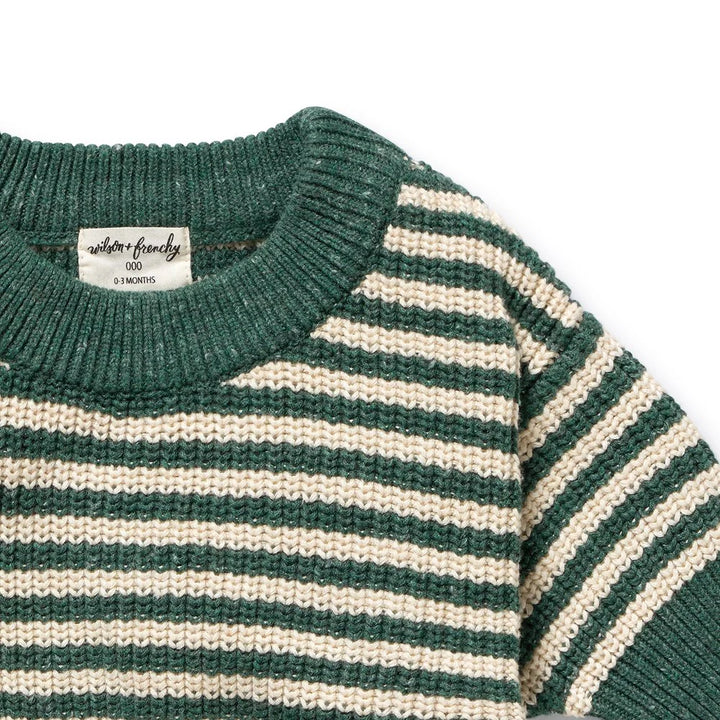 Jumper | Organic Knitted - Clover Stripe