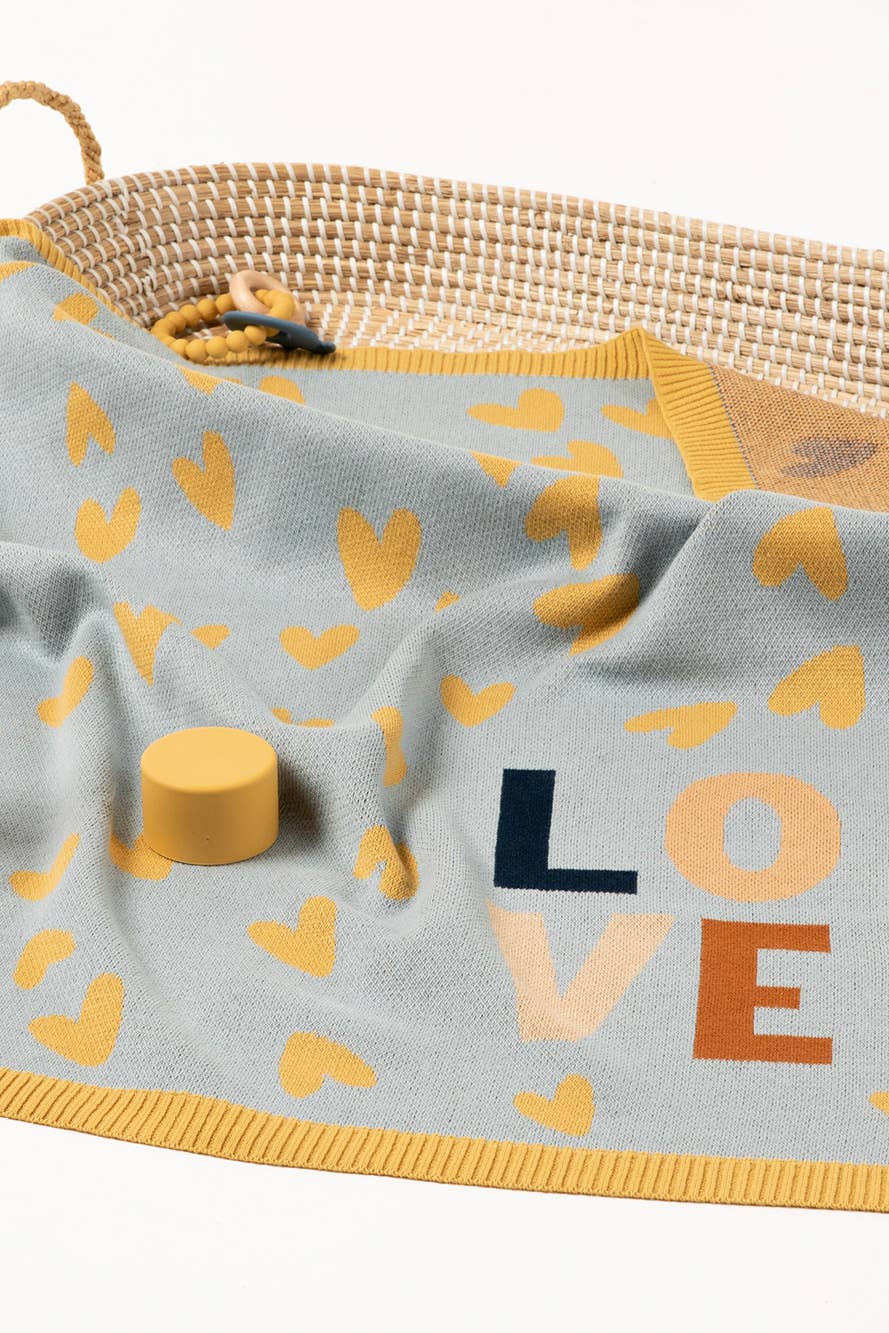 Blanket | Love Heart - Blue