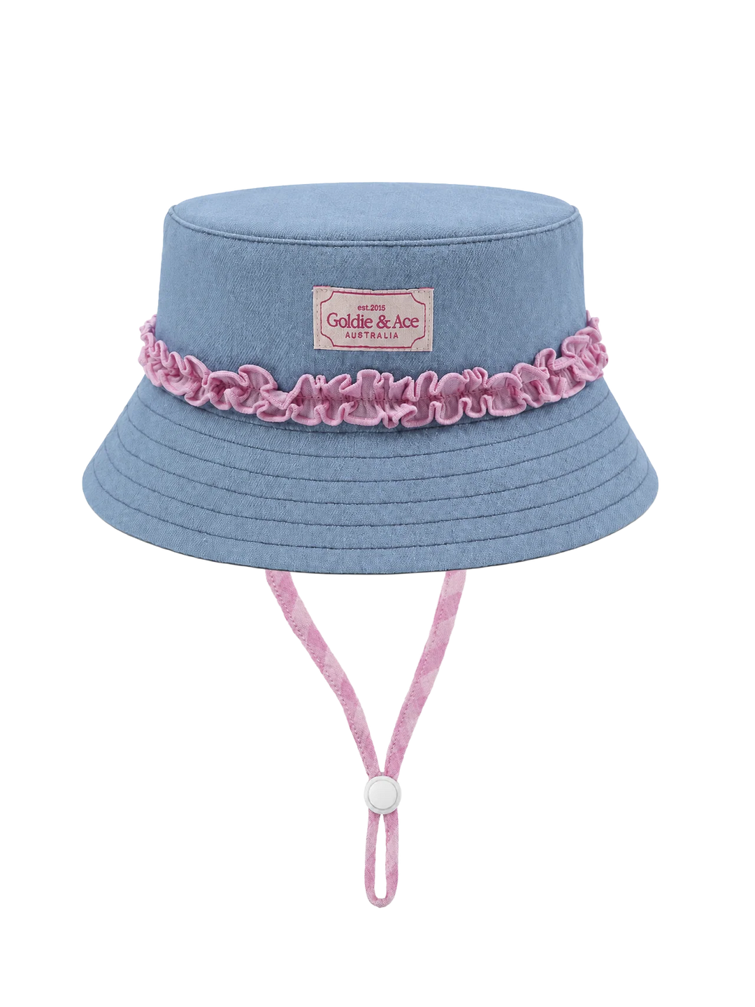 Chambray Gingham Bucket Hat