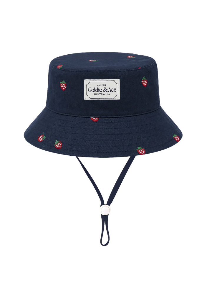 Mini Strawberry Embroidered Bucket Hat