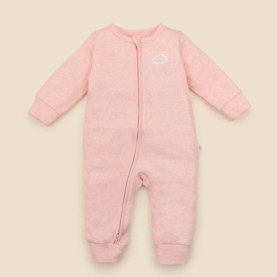 Organic Cotton Growsuit - Heather Pink
