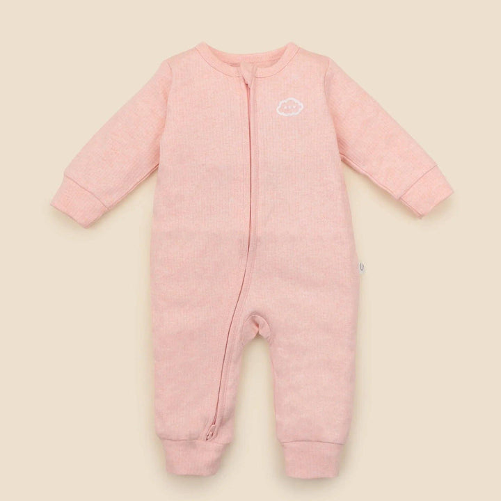 Organic Cotton Growsuit - Heather Pink