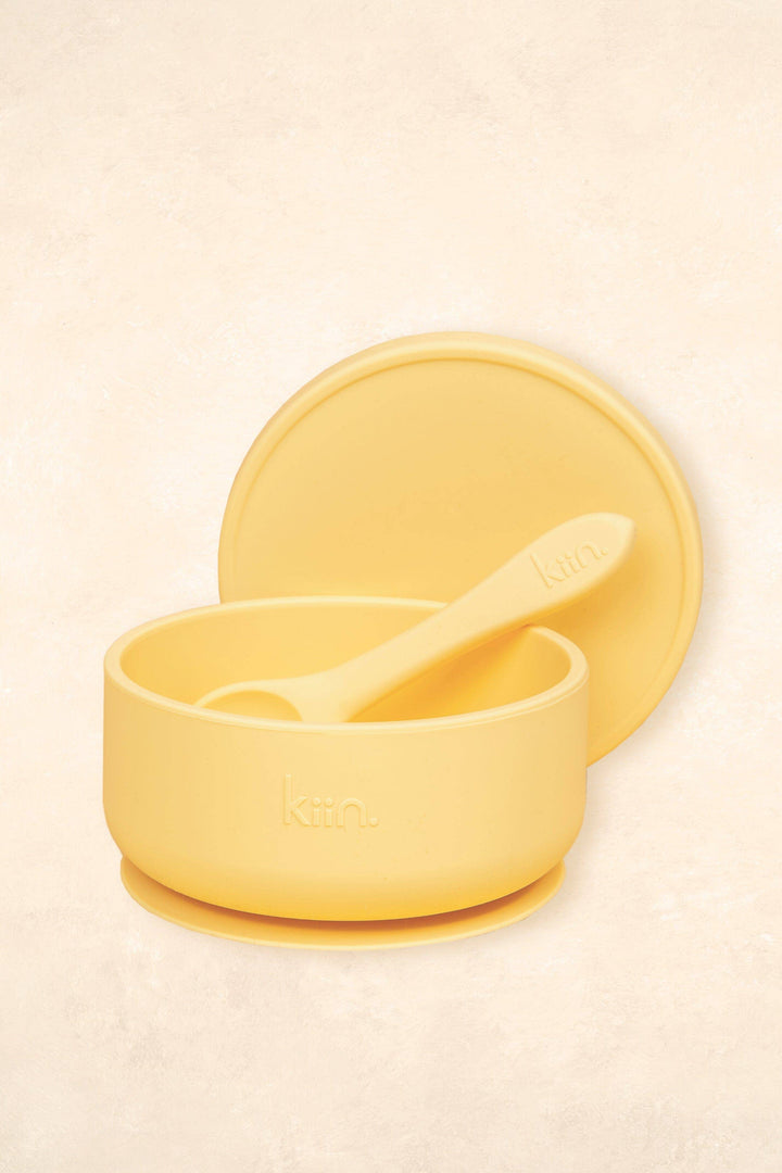 Silicone Suction Bowl with lid + Spoon