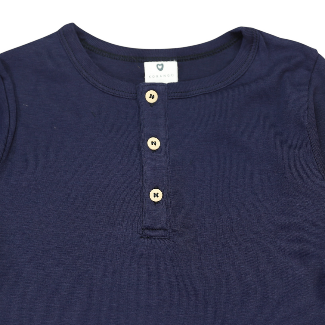 Top | Henley Long Sleeve - Navy