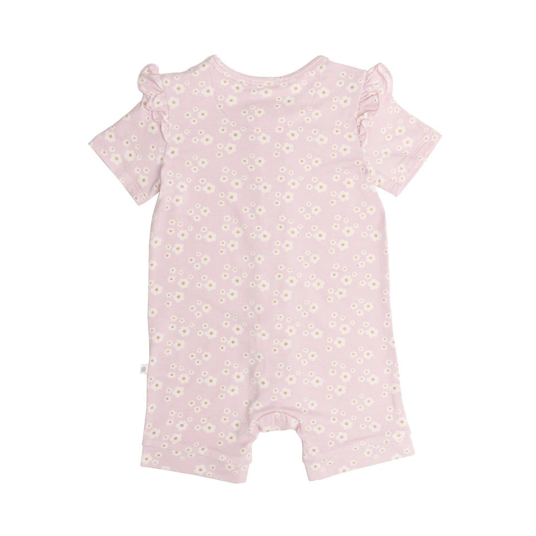 Onesie | Day or Night Short Sleeve with Frill - Orchid Bloom