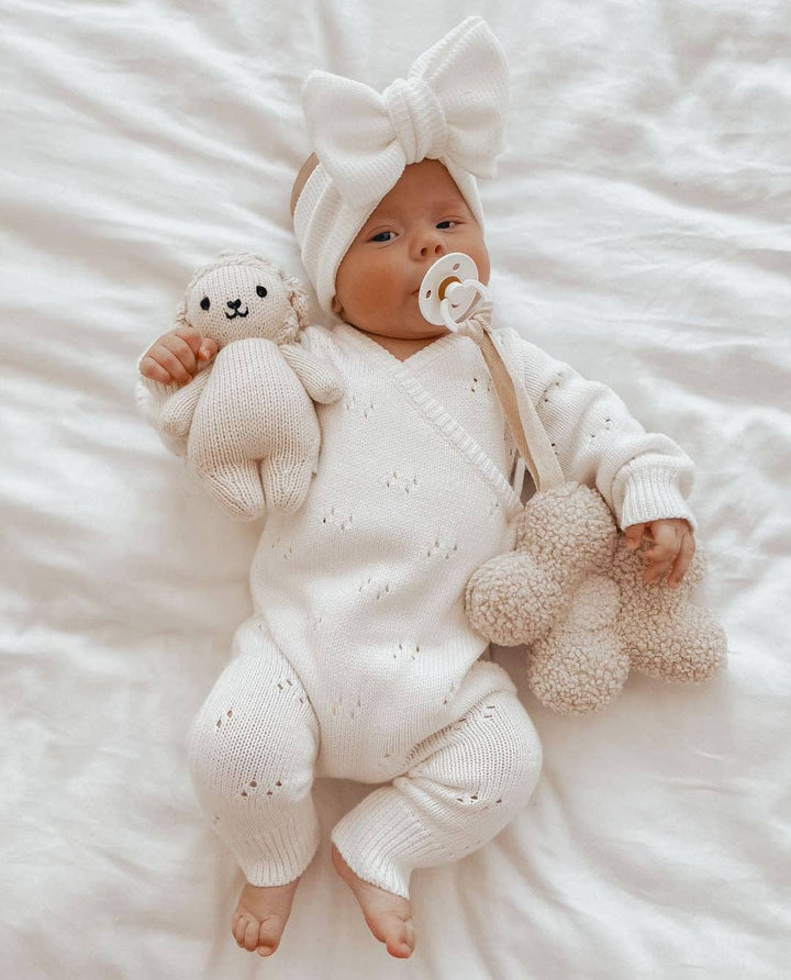 Pointelle Romper | Milk