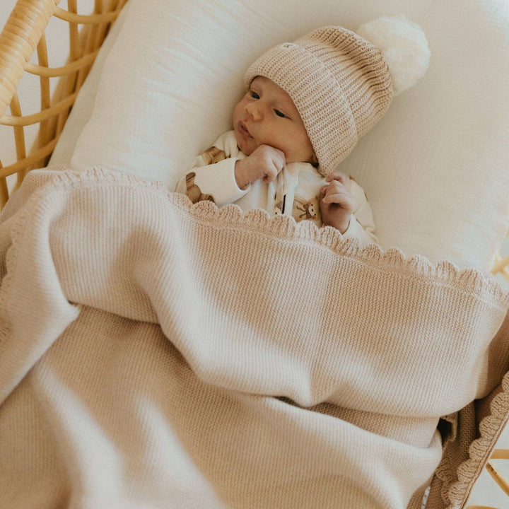Heritage Knit Blanket | Biscotti