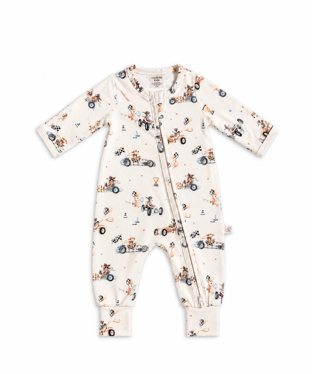 Pup Racer | Bamboo Zipsuit