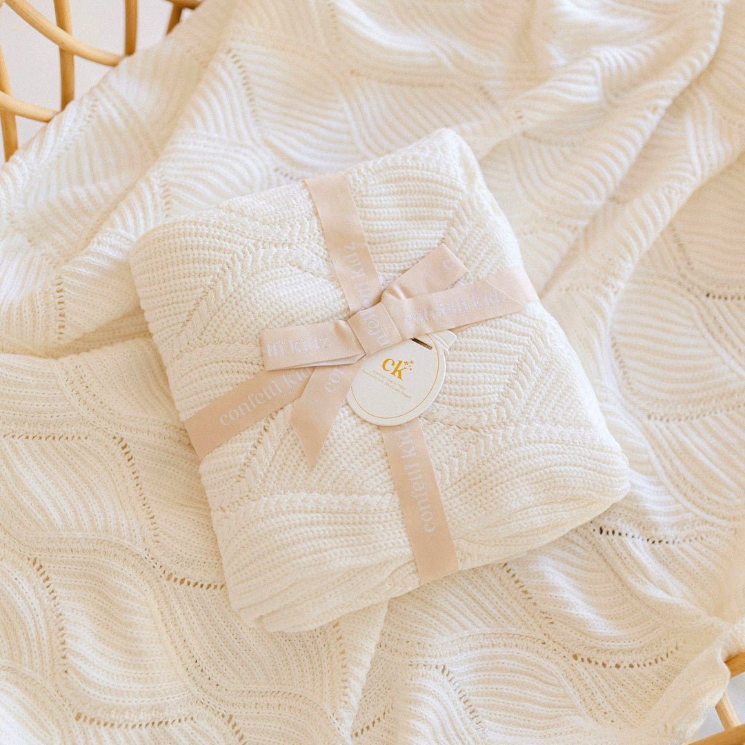 Keepsake Knit Blanket | Milk