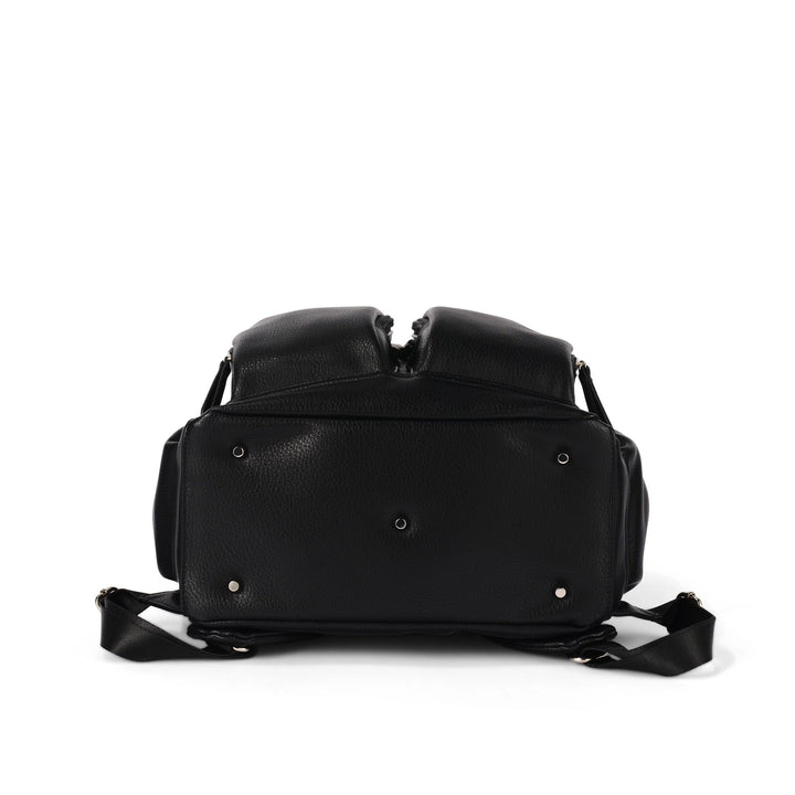 Nappy Backpack | Signature - Black Dimple Vegan Leather
