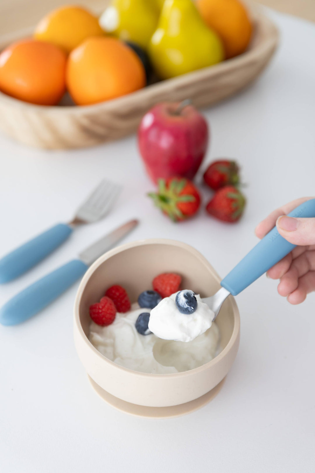 Child Safe Cutlery Set - Sky Blue