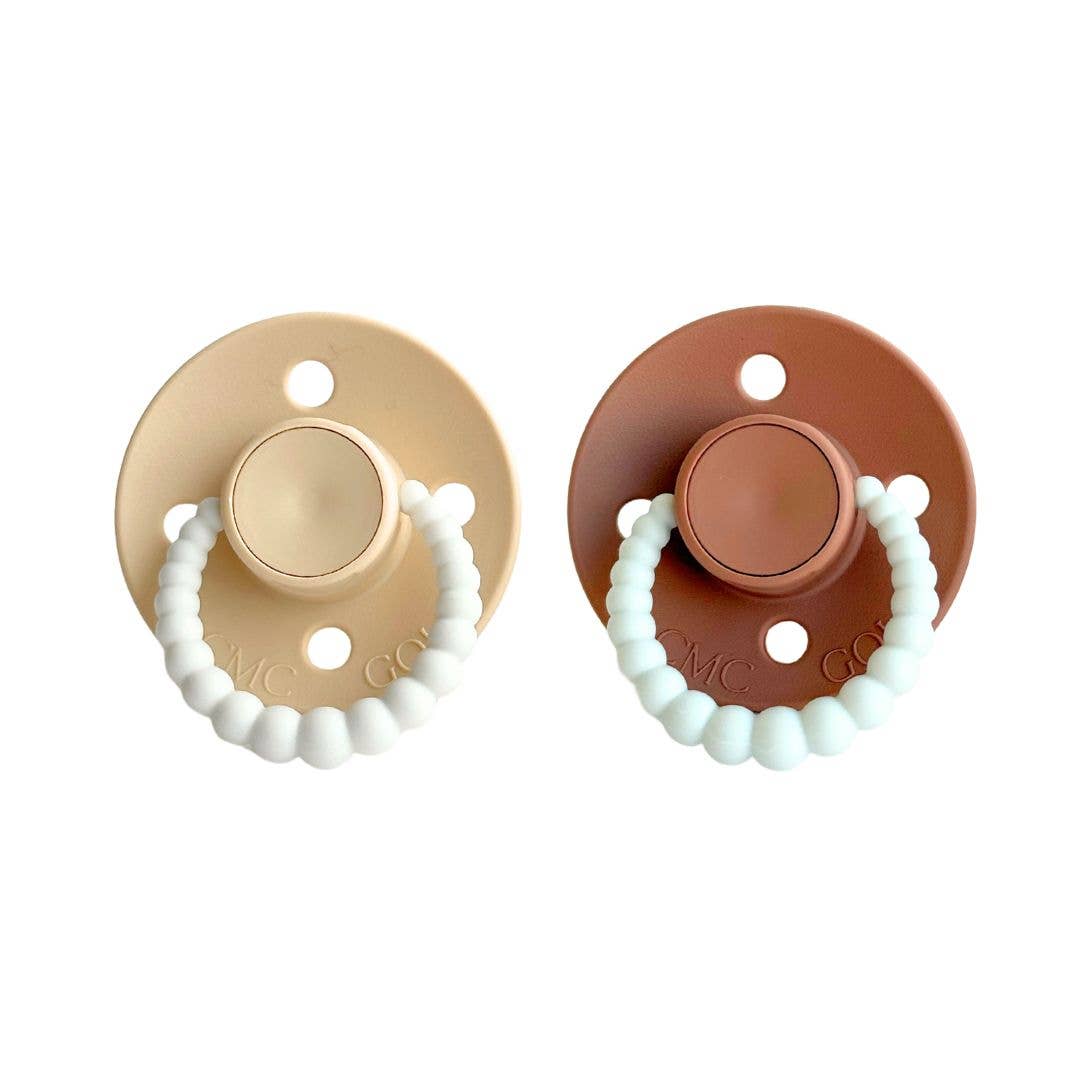 2pk Dummies | Bubble 'GLOW' -  Oatmeal + Terracotta