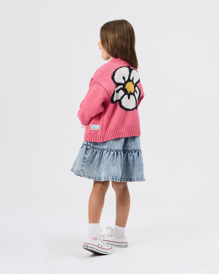 The Smurfs Flower Knit Cardigan