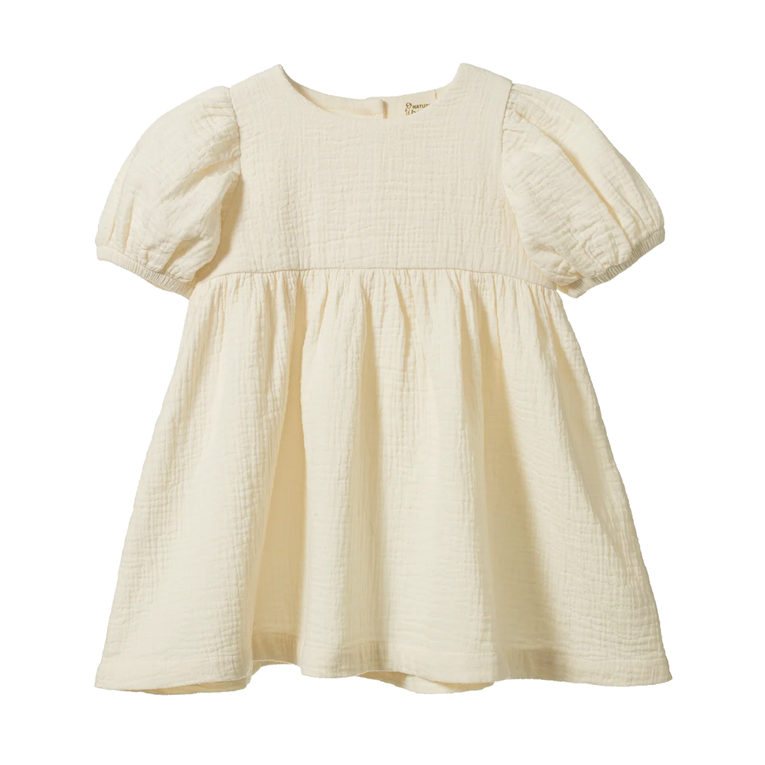 Albertine Muslin Dress - Natural