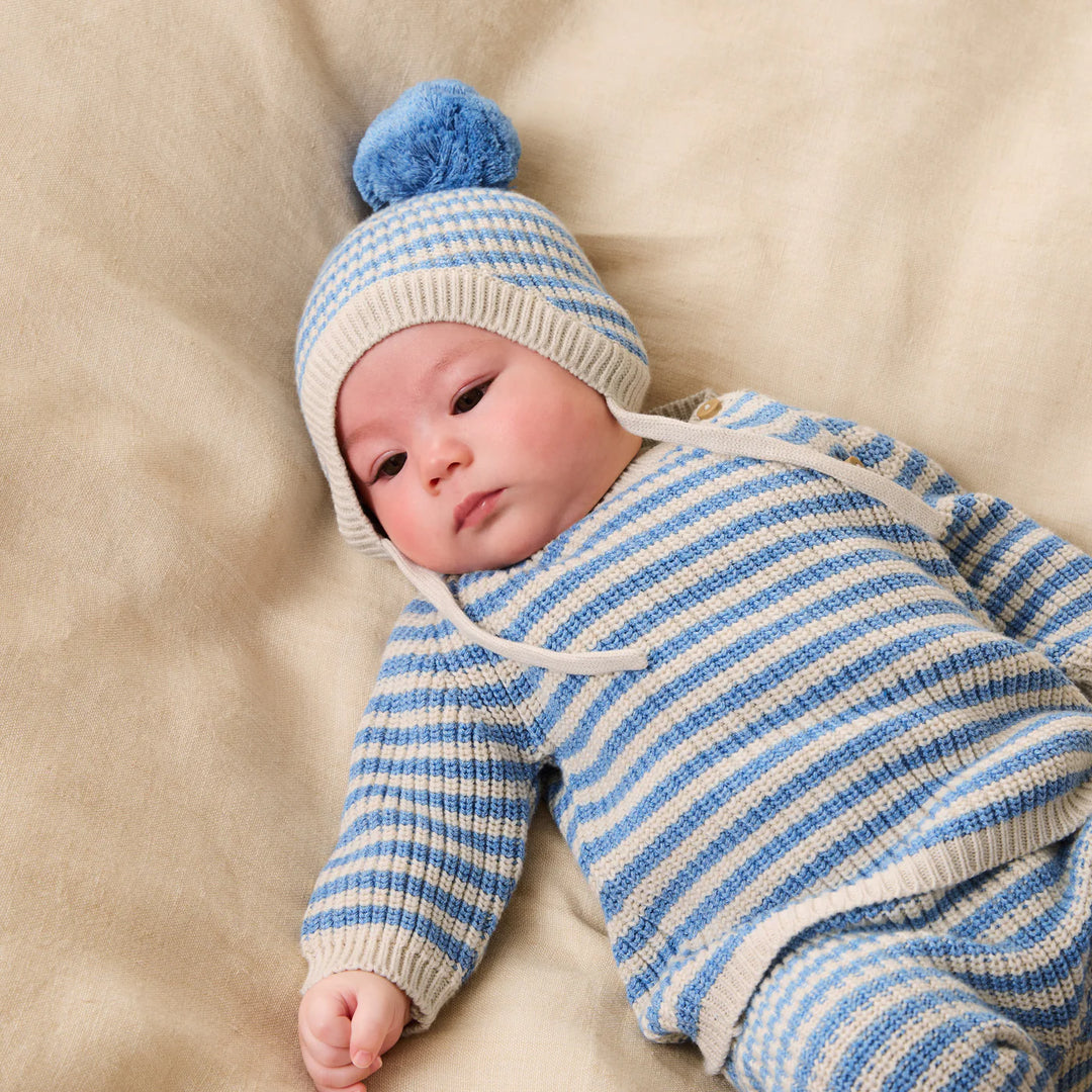 Beanie | Knitted Bonnet - Frosted Blue