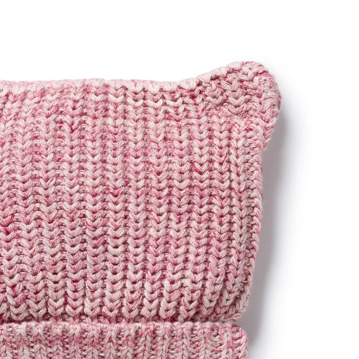 Beanie | Knitted Bear - Rhubarb & Cream