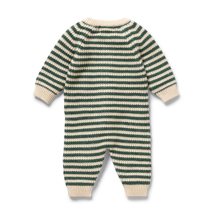 Growsuit | Organic Knitted - Clover Stripe