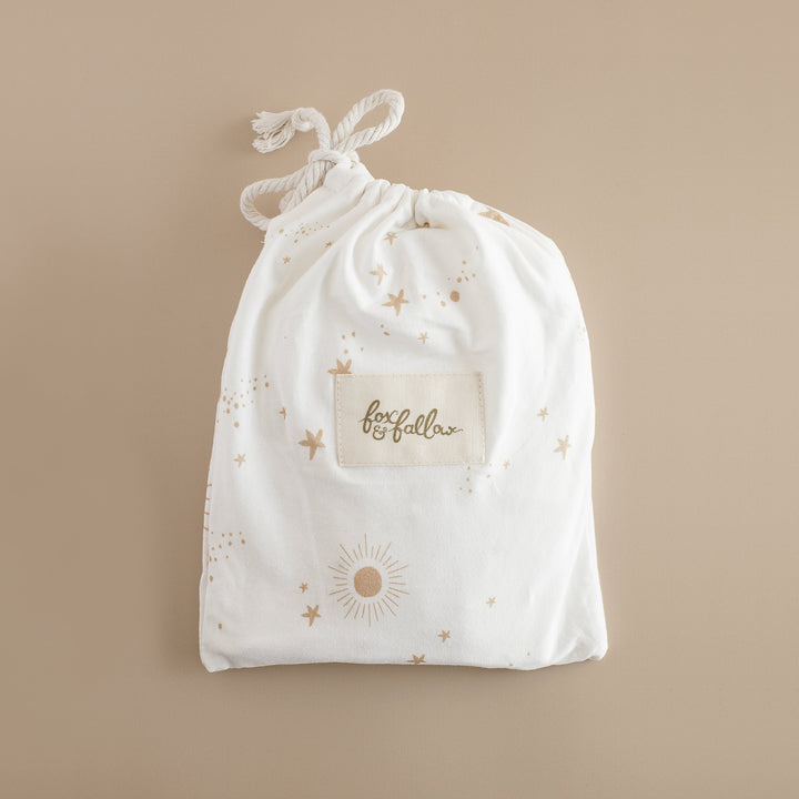 Cot | Fitted Sheet/Change Pad Cover | Organic - Constellation