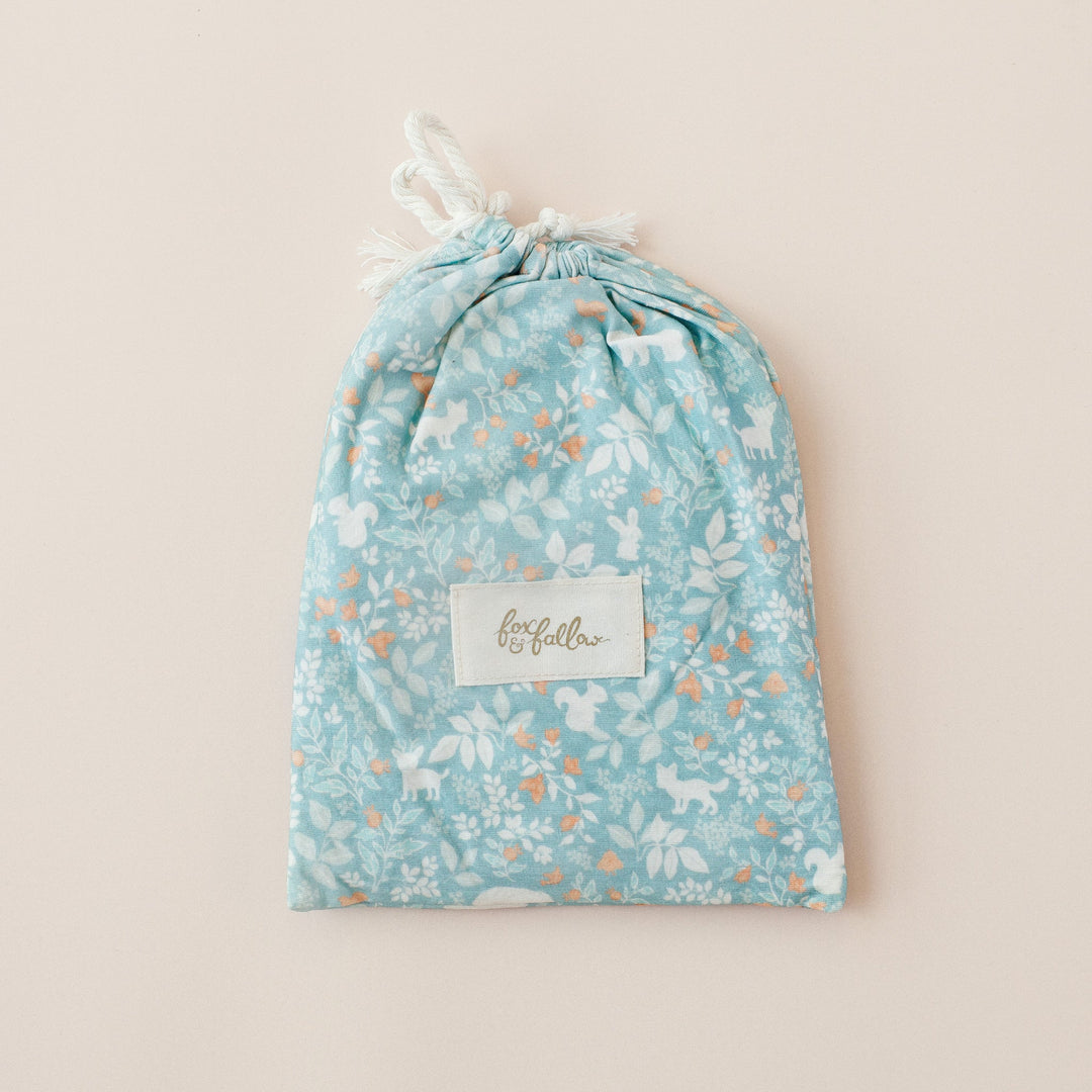 Bassinet | Fitted Sheet/Change Pad Cover | Organic - Forest Friends Sage