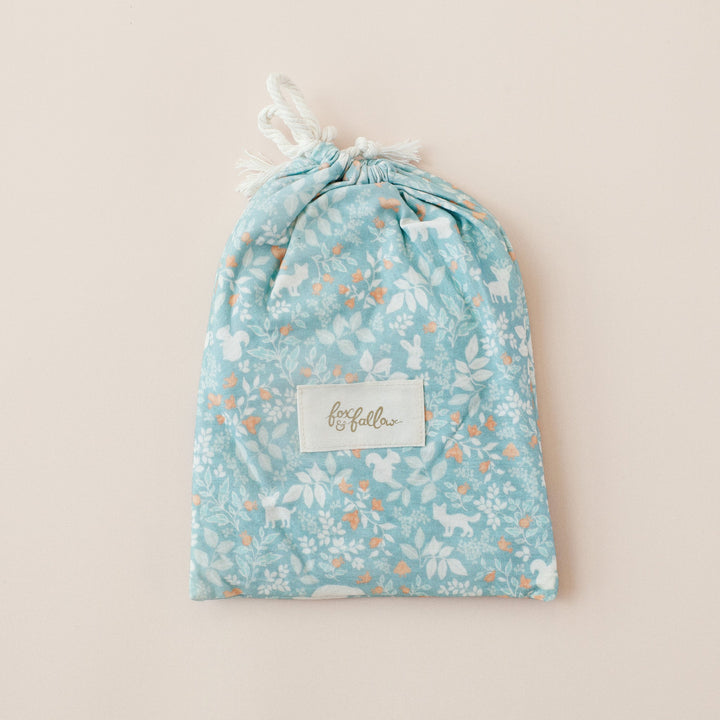 Bassinet | Fitted Sheet/Change Pad Cover | Organic - Forest Friends Sage